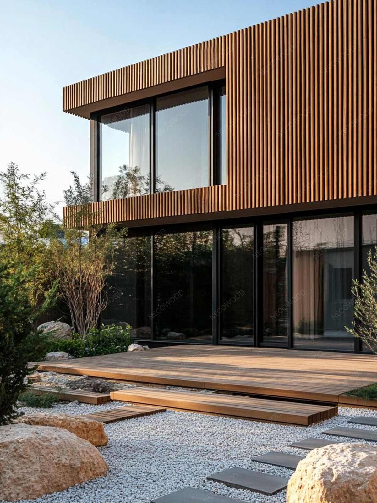 Clima en el mundo: WPC con cubierta de ASA de Necowood: ultraduradero, liviano para enviar, sin mantenimiento