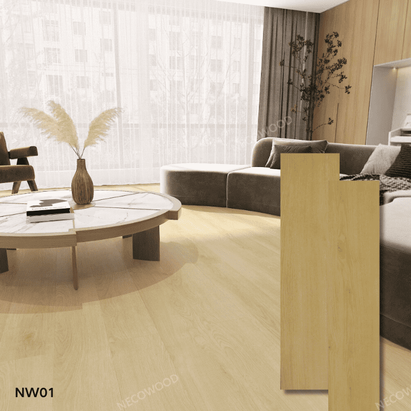 Vinilo de grano de madera de lujo Click Lock SPC Floor