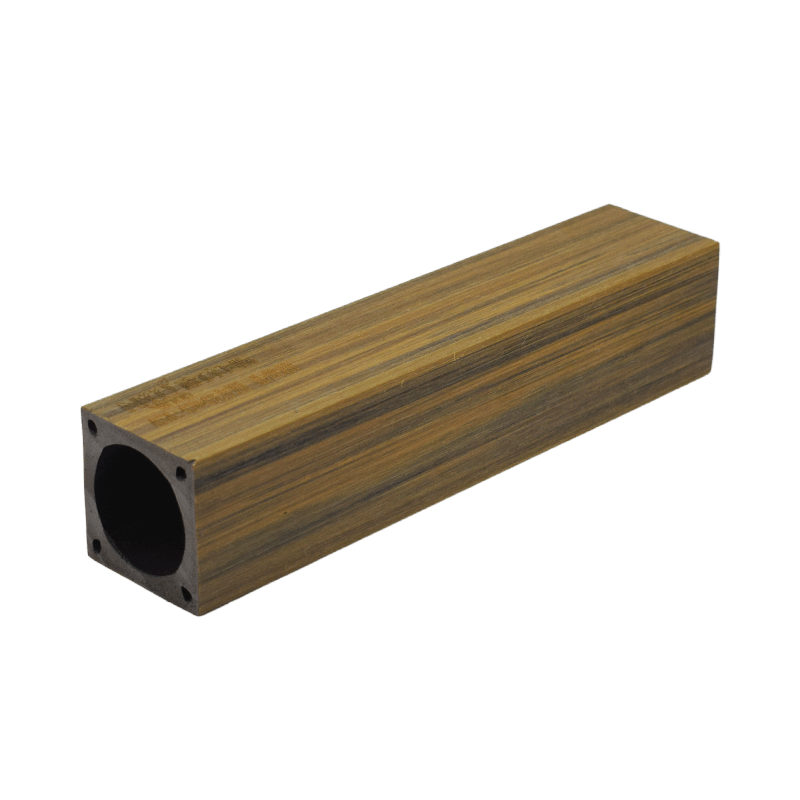 Tubo de madera asa hueco cuadrado al aire libre